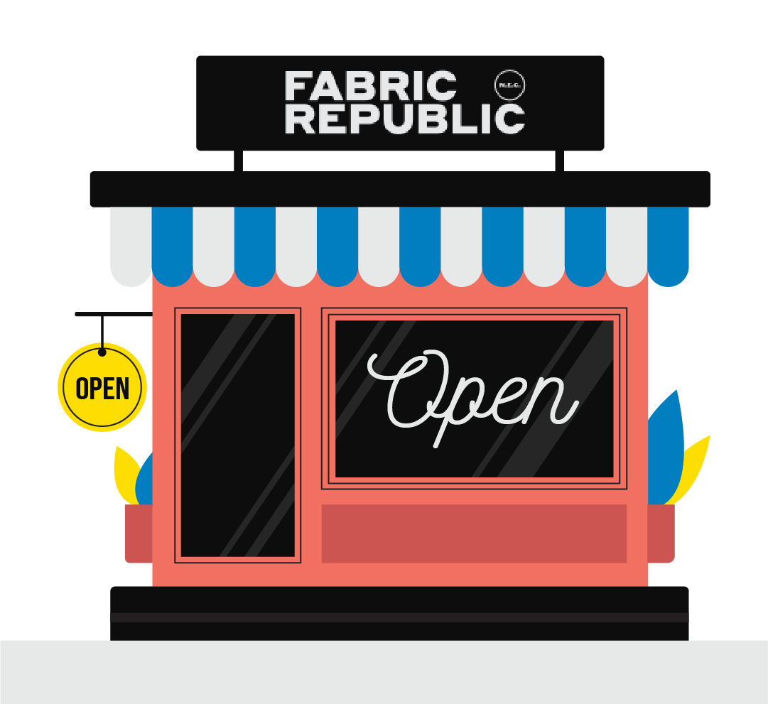 pop up store fabric republic
